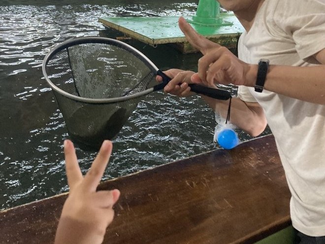 catching a fish