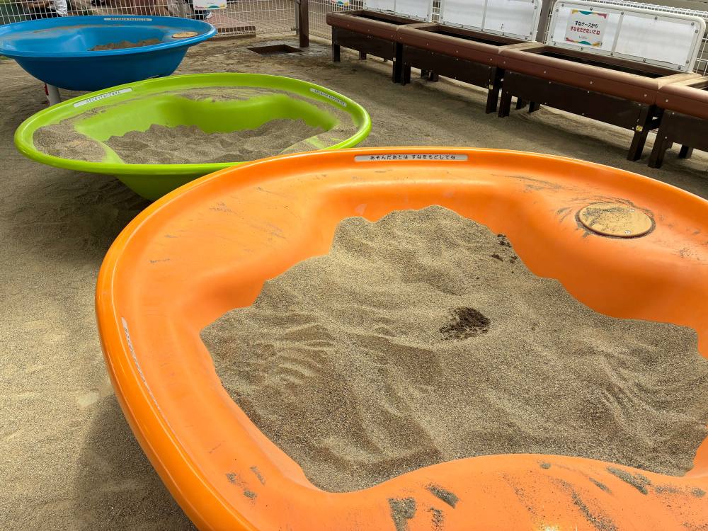 屋上広場の砂場