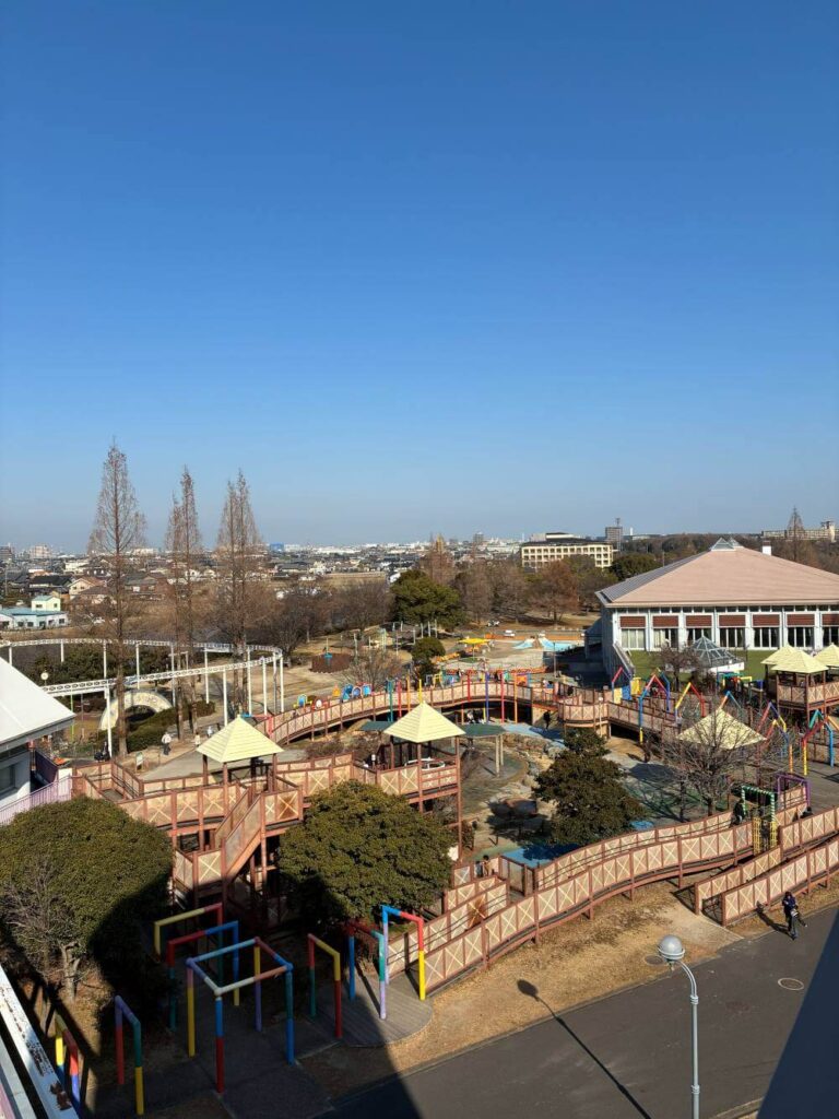 とだがわこどもランドのサイクルモノレールから見える景色